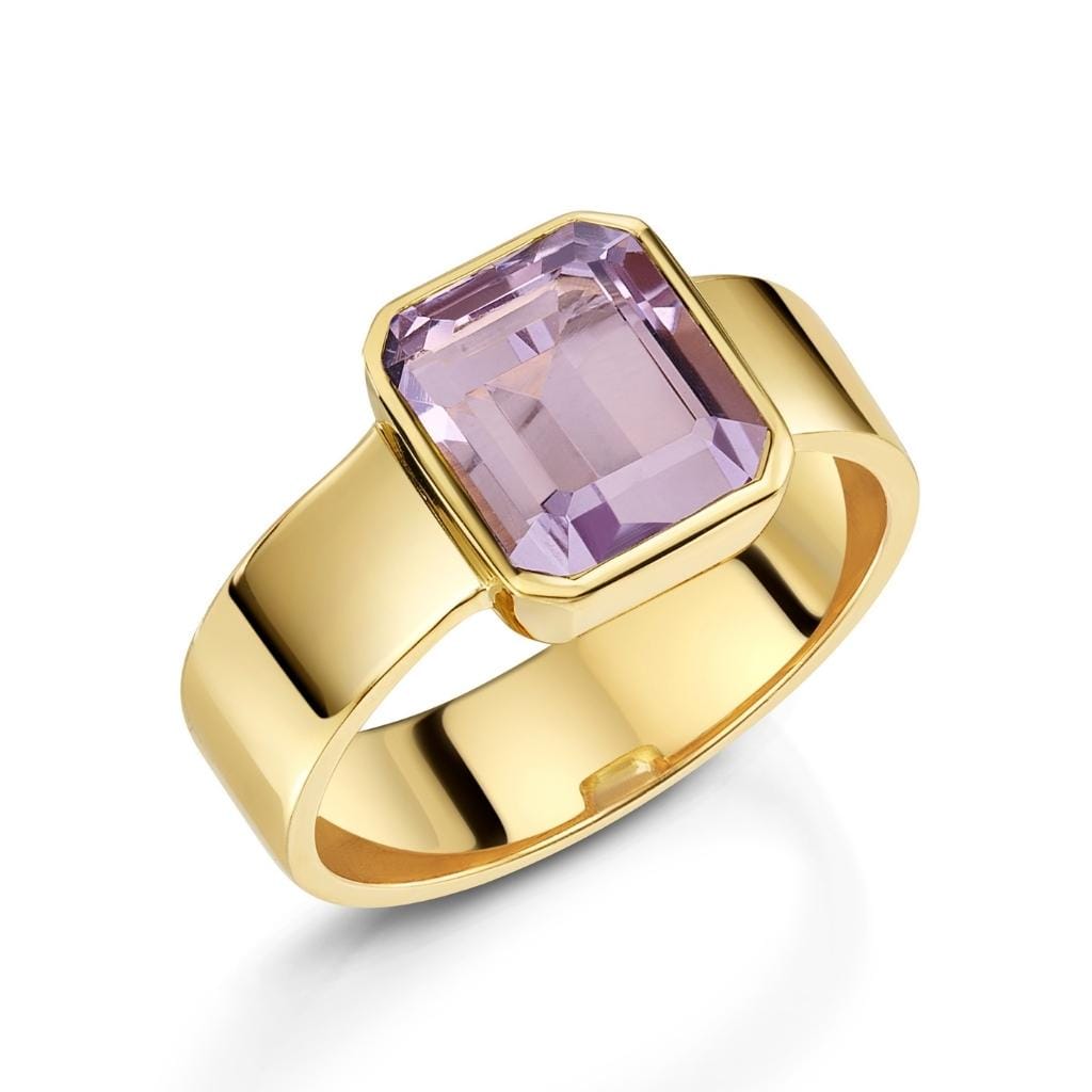 Fervor Montreal Rings Gorgeous Octagon Pink Amethyst Boss Babe Ring