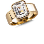 Fervor Montreal Rings Gorgeous Octagon White Topaz Boss Babe Ring