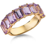 Fervor Montreal Rings Half Eternity Pink Amethyst Baguette Ring