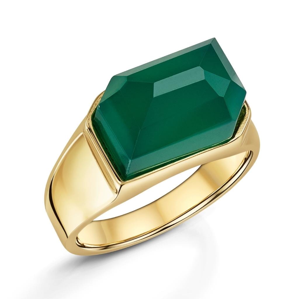Fervor Montreal Rings Hill Top Green Onyx Ring