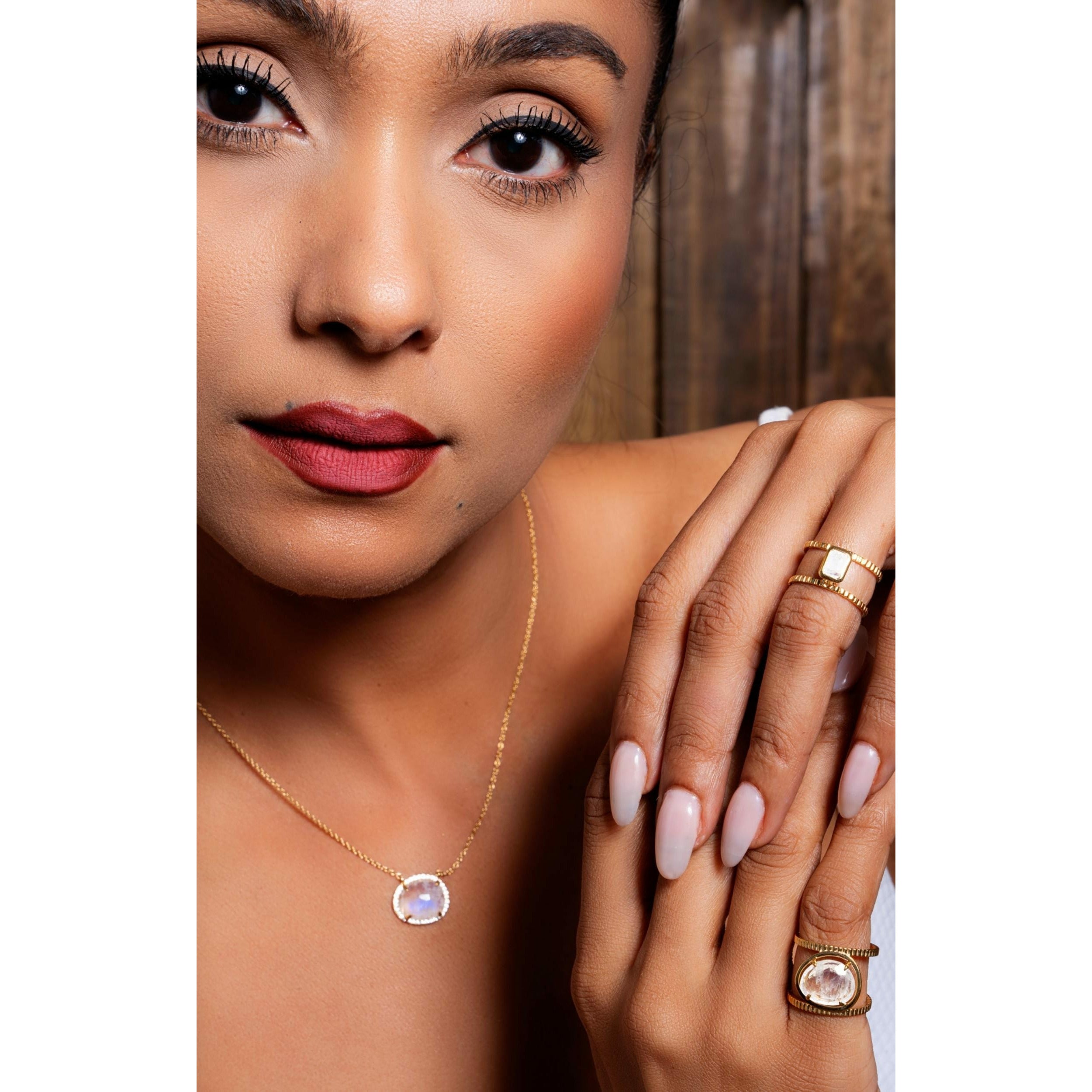 Fervor Montreal Rings Malaika Rainbow Moonstone Island Ring