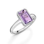 Fervor Montreal Rings Octagon Bar Pink Amethyst Ring