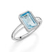 Fervor Montreal Rings Octagon Bar Sky Blue Topaz Ring