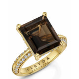 Fervor Montreal Rings Smoky Quartz Emerald Cut Cocktail Ring
