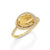 Fervor Montreal Rings Table Cut Citrine Halo Ring