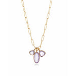 Fervor Montreal Triple Charm Organic Pink Amethyst Necklace