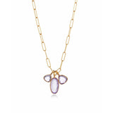 Fervor Montreal Triple Charm Organic Pink Amethyst Necklace