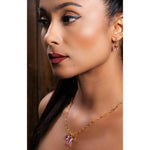 Fervor Montreal Triple Charm Organic Pink Amethyst Necklace
